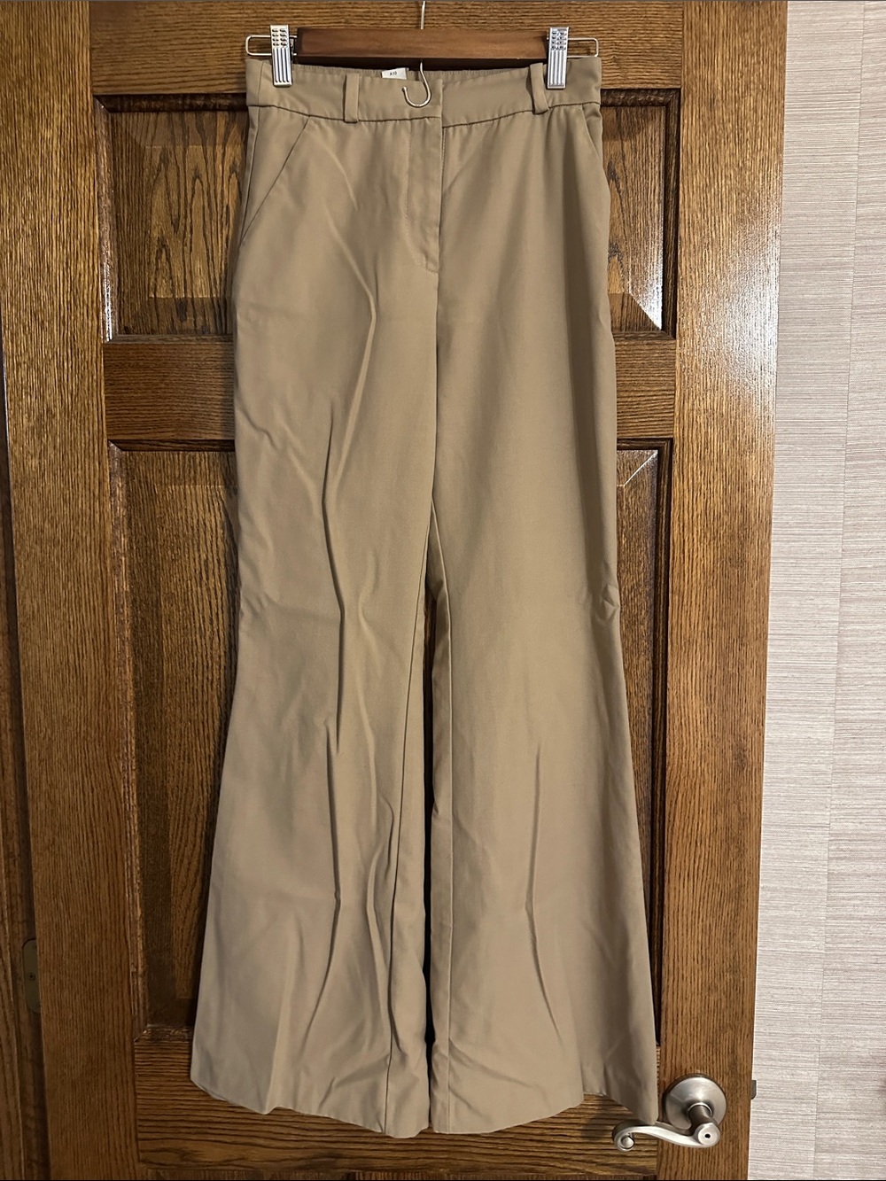 H&M Wide Leg Trousers in Taupe